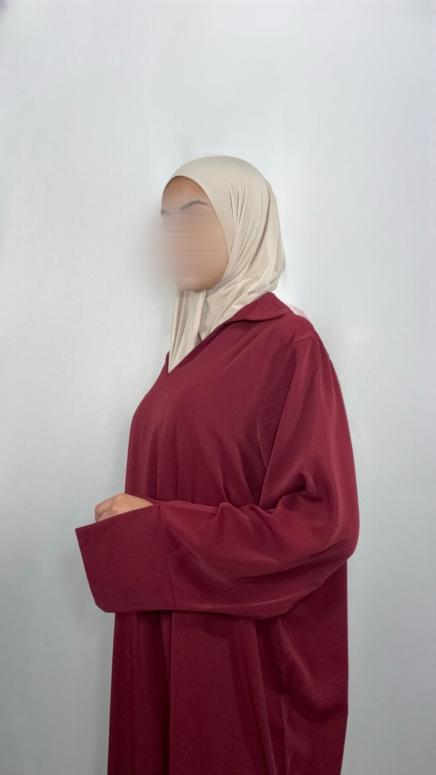 Abaya Noir - Rot