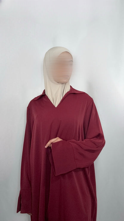 Abaya Noir - Rot