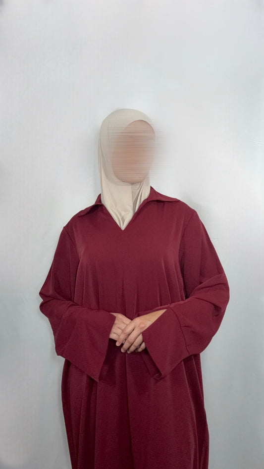 Abaya Noir - Rot