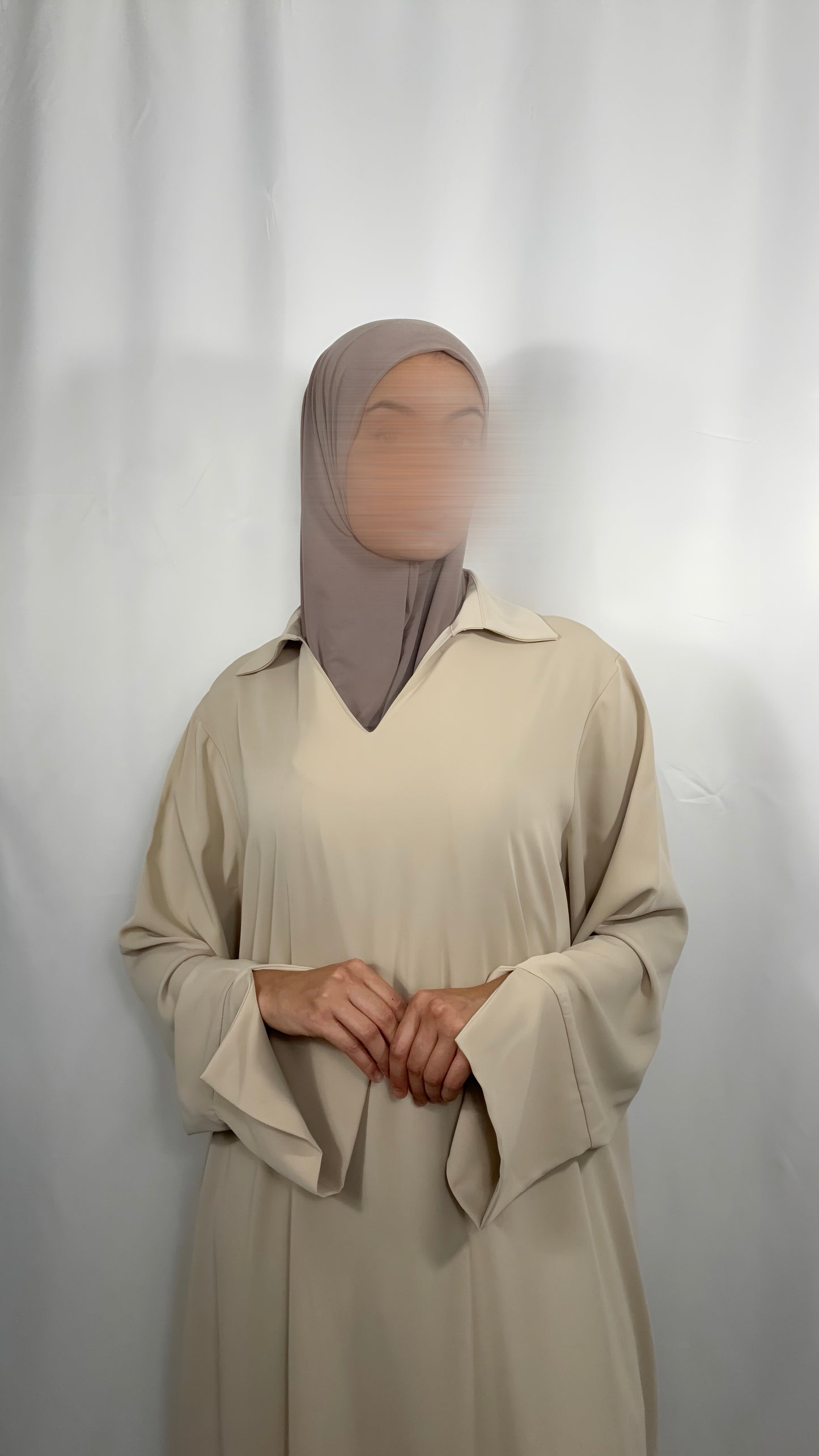 Abaya Noir - Beige